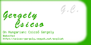 gergely csicso business card