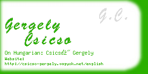 gergely csicso business card